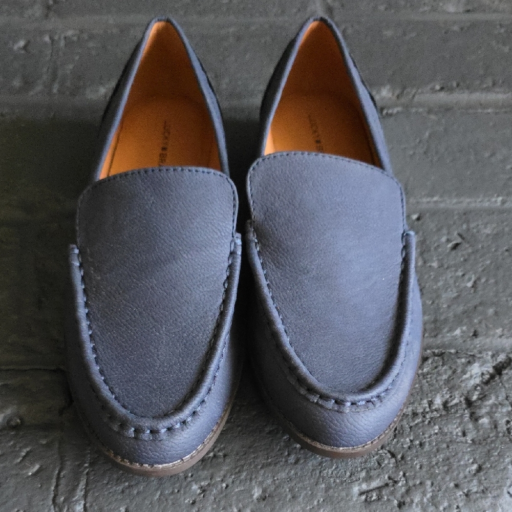 Lucky Brand Gray Loafers Moccasin-Style Slip-Ons